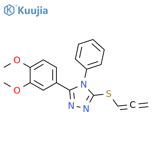 3-(3,4-dimethoxyphenyl)-4-phenyl-5-(propa-1,2-dien-1-ylsulfanyl)-4H-1,2,4-triazole structure