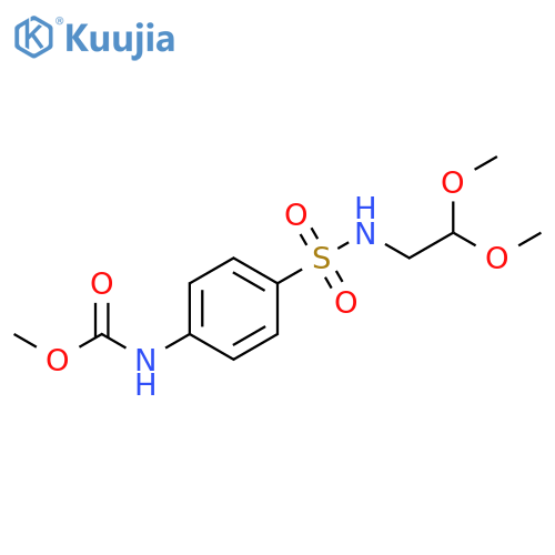 methyl N-{4-(2,2-dimethoxyethyl)sulfamoylphenyl}carbamate structure