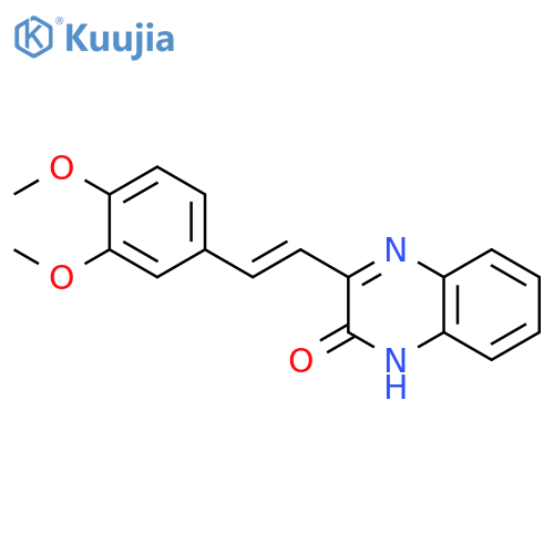 3-[(E)-2-(3,4-dimethoxyphenyl)ethenyl]-1H-quinoxalin-2-one structure