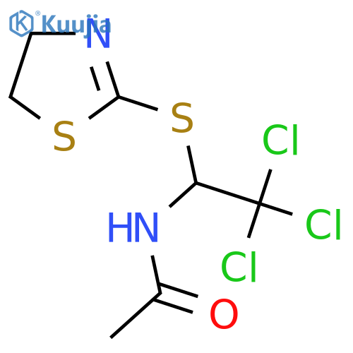 N-2,2,2-trichloro-1-(4,5-dihydro-1,3-thiazol-2-ylsulfanyl)ethylacetamide structure