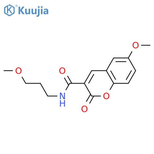 6-methoxy-N-(3-methoxypropyl)-2-oxo-2H-chromene-3-carboxamide structure