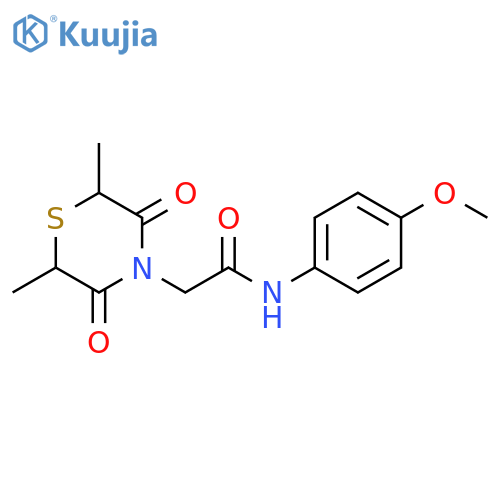 2-(2,6-dimethyl-3,5-dioxothiomorpholin-4-yl)-N-(4-methoxyphenyl)acetamide structure
