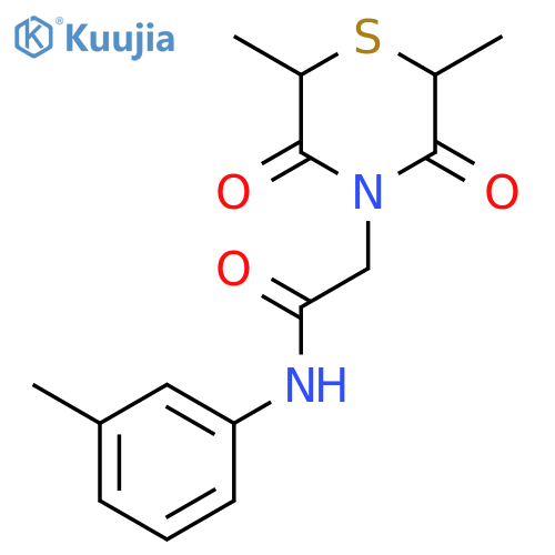 2-(2,6-dimethyl-3,5-dioxothiomorpholin-4-yl)-N-(3-methylphenyl)acetamide structure