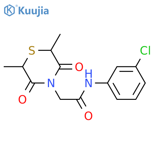 N-(3-chlorophenyl)-2-(2,6-dimethyl-3,5-dioxothiomorpholin-4-yl)acetamide structure