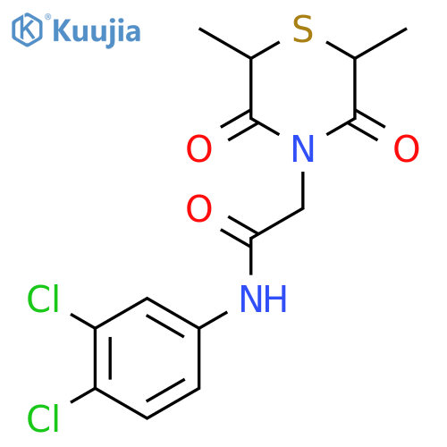 N-(3,4-dichlorophenyl)-2-(2,6-dimethyl-3,5-dioxothiomorpholin-4-yl)acetamide structure