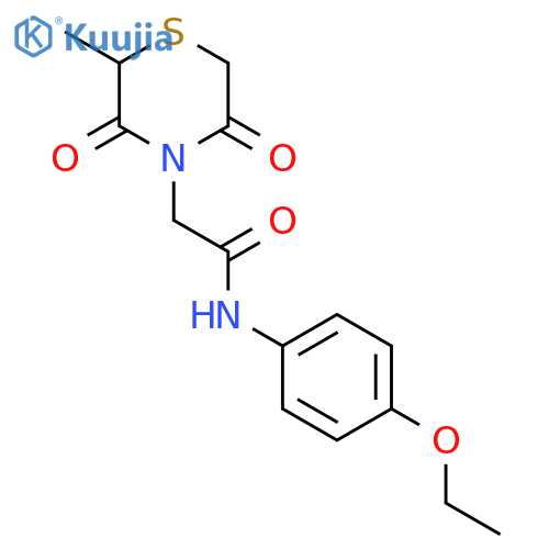 N-(4-ethoxyphenyl)-2-(2-methyl-3,5-dioxothiomorpholin-4-yl)acetamide structure