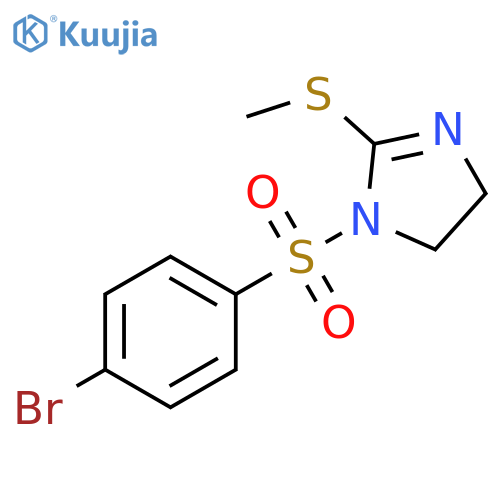 1-(4-bromobenzenesulfonyl)-2-(methylsulfanyl)-4,5-dihydro-1H-imidazole structure