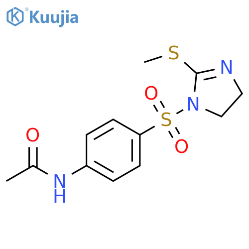 N-(4-{2-(methylsulfanyl)-4,5-dihydro-1H-imidazol-1-ylsulfonyl}phenyl)acetamide structure