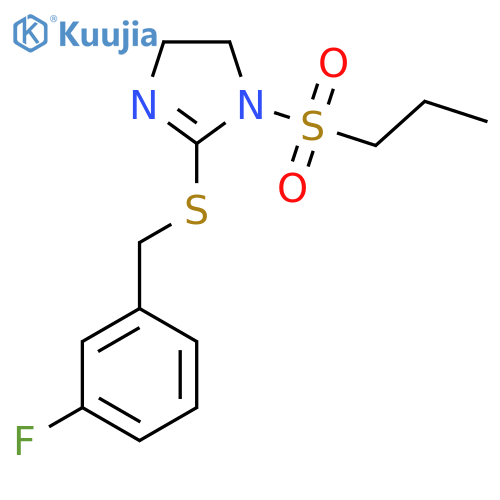 2-{(3-fluorophenyl)methylsulfanyl}-1-(propane-1-sulfonyl)-4,5-dihydro-1H-imidazole structure