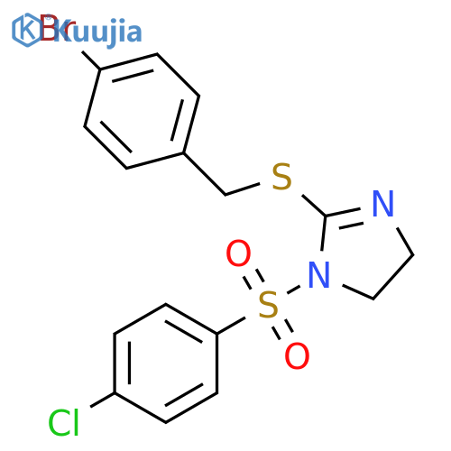 2-{(4-bromophenyl)methylsulfanyl}-1-(4-chlorobenzenesulfonyl)-4,5-dihydro-1H-imidazole structure