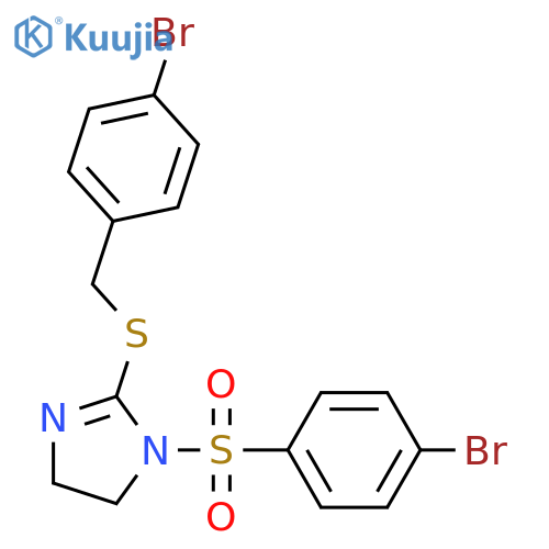 1-(4-bromobenzenesulfonyl)-2-{(4-bromophenyl)methylsulfanyl}-4,5-dihydro-1H-imidazole structure
