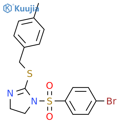 1-(4-bromobenzenesulfonyl)-2-{(4-methylphenyl)methylsulfanyl}-4,5-dihydro-1H-imidazole structure