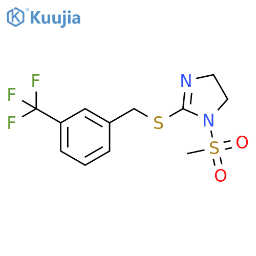 1-methanesulfonyl-2-({3-(trifluoromethyl)phenylmethyl}sulfanyl)-4,5-dihydro-1H-imidazole structure