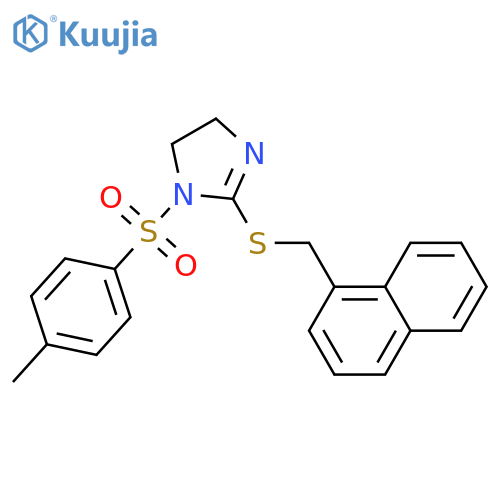 1-(4-methylbenzenesulfonyl)-2-{(naphthalen-1-yl)methylsulfanyl}-4,5-dihydro-1H-imidazole structure