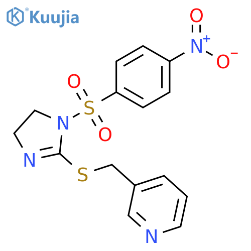 3-({1-(4-nitrobenzenesulfonyl)-4,5-dihydro-1H-imidazol-2-ylsulfanyl}methyl)pyridine structure