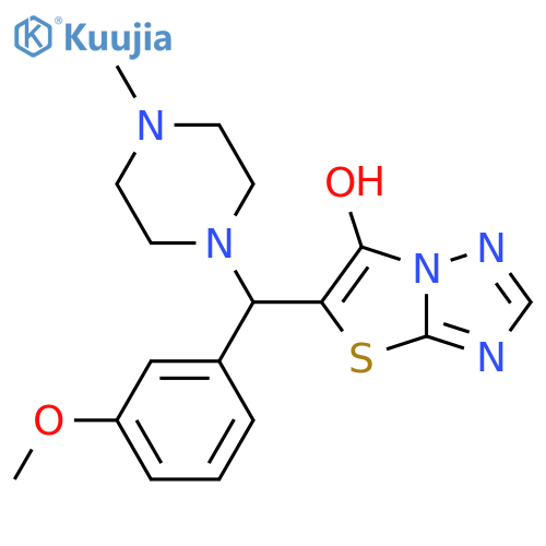 5-(3-methoxyphenyl)(4-methylpiperazin-1-yl)methyl-1,2,4triazolo3,2-b1,3thiazol-6-ol structure