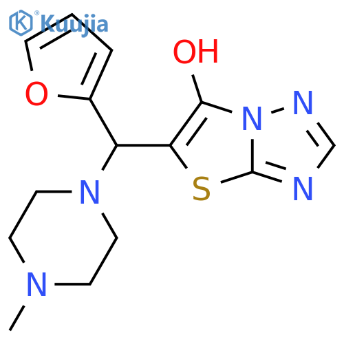 5-(furan-2-yl)(4-methylpiperazin-1-yl)methyl-1,2,4triazolo3,2-b1,3thiazol-6-ol structure