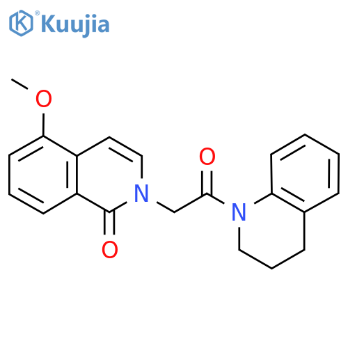 5-methoxy-2-2-oxo-2-(1,2,3,4-tetrahydroquinolin-1-yl)ethyl-1,2-dihydroisoquinolin-1-one structure