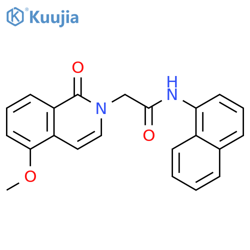 2-(5-methoxy-1-oxo-1,2-dihydroisoquinolin-2-yl)-N-(naphthalen-1-yl)acetamide structure