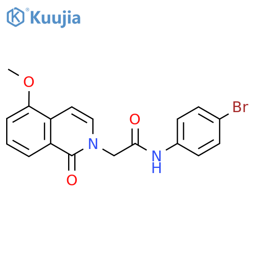 N-(4-bromophenyl)-2-(5-methoxy-1-oxo-1,2-dihydroisoquinolin-2-yl)acetamide structure