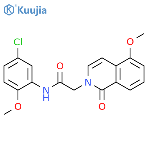 N-(5-chloro-2-methoxyphenyl)-2-(5-methoxy-1-oxo-1,2-dihydroisoquinolin-2-yl)acetamide structure