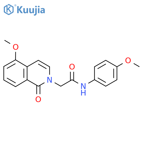 2-(5-methoxy-1-oxo-1,2-dihydroisoquinolin-2-yl)-N-(4-methoxyphenyl)acetamide structure