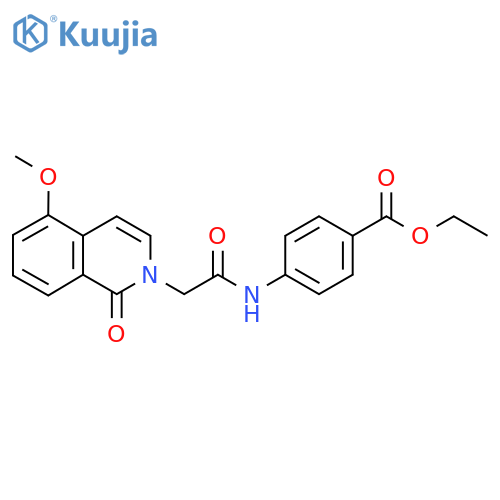 ethyl 4-2-(5-methoxy-1-oxo-1,2-dihydroisoquinolin-2-yl)acetamidobenzoate structure