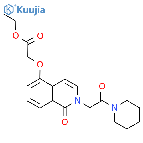 ethyl 2-({1-oxo-2-2-oxo-2-(piperidin-1-yl)ethyl-1,2-dihydroisoquinolin-5-yl}oxy)acetate structure