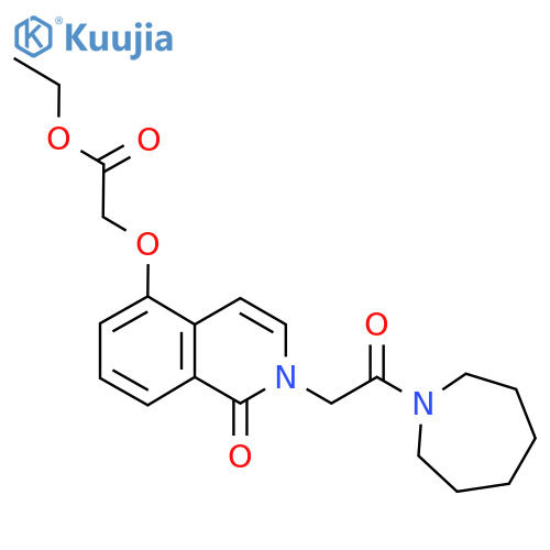 ethyl 2-({2-2-(azepan-1-yl)-2-oxoethyl-1-oxo-1,2-dihydroisoquinolin-5-yl}oxy)acetate structure