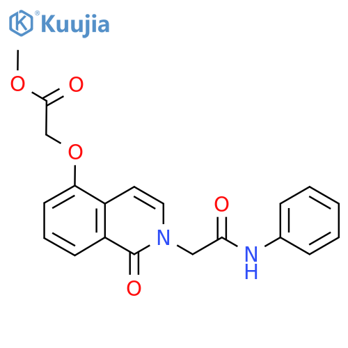 methyl 2-({1-oxo-2-(phenylcarbamoyl)methyl-1,2-dihydroisoquinolin-5-yl}oxy)acetate structure