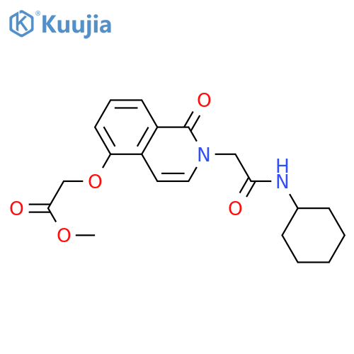 methyl 2-({2-(cyclohexylcarbamoyl)methyl-1-oxo-1,2-dihydroisoquinolin-5-yl}oxy)acetate structure