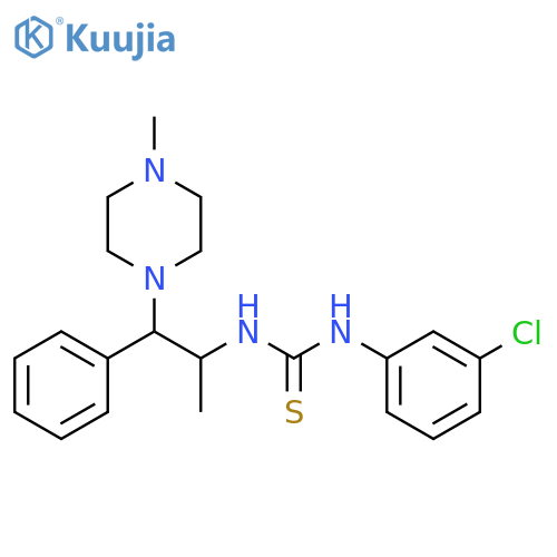 3-(3-chlorophenyl)-1-1-(4-methylpiperazin-1-yl)-1-phenylpropan-2-ylthiourea structure
