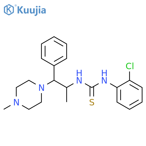 3-(2-chlorophenyl)-1-1-(4-methylpiperazin-1-yl)-1-phenylpropan-2-ylthiourea structure