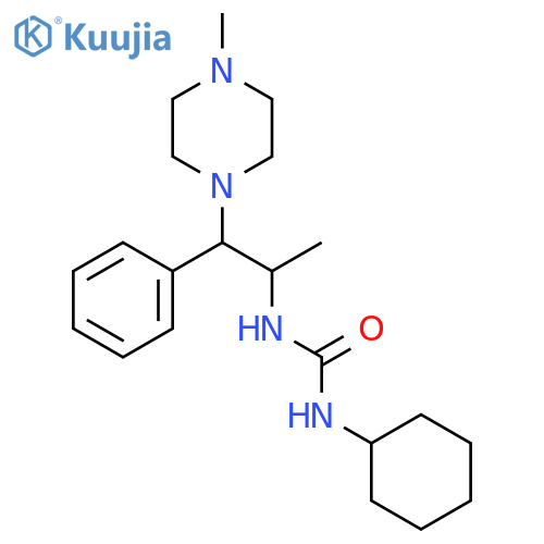 1-cyclohexyl-3-1-(4-methylpiperazin-1-yl)-1-phenylpropan-2-ylurea structure