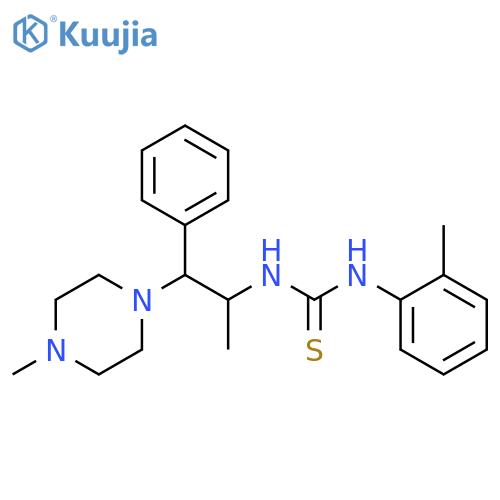 3-(2-methylphenyl)-1-1-(4-methylpiperazin-1-yl)-1-phenylpropan-2-ylthiourea structure