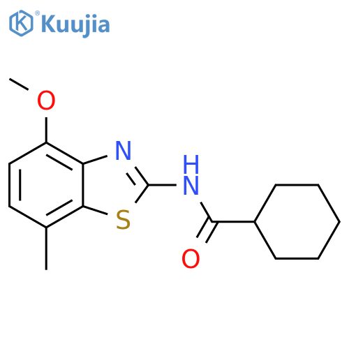 N-(4-methoxy-7-methyl-1,3-benzothiazol-2-yl)cyclohexanecarboxamide structure