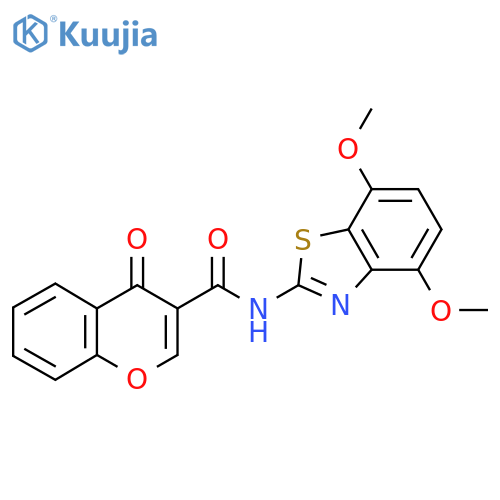 N-(4,7-dimethoxy-1,3-benzothiazol-2-yl)-4-oxo-4H-chromene-3-carboxamide structure