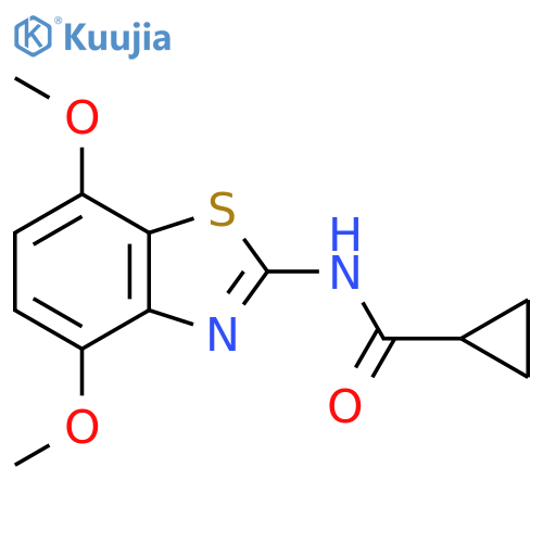 N-(4,7-dimethoxy-1,3-benzothiazol-2-yl)cyclopropanecarboxamide structure