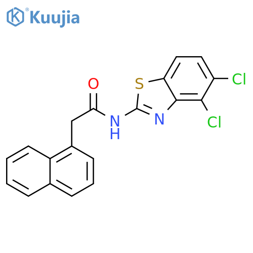 N-(4,5-dichloro-1,3-benzothiazol-2-yl)-2-(naphthalen-1-yl)acetamide structure