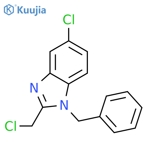 1-Benzyl-5-chloro-2-(chloromethyl)-1H-1,3-benzodiazole structure