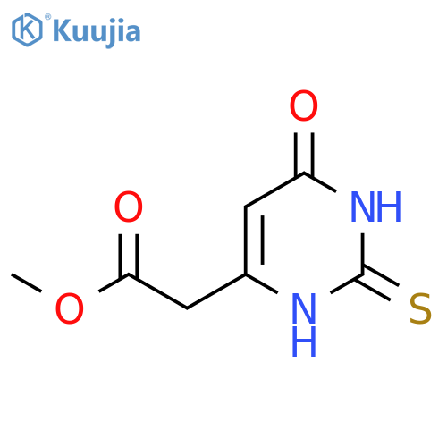 methyl 2-(6-oxo-2-sulfanyl-1,6-dihydropyrimidin-4-yl)acetate structure