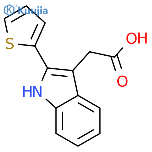 2-2-(thiophen-2-yl)-1H-indol-3-ylacetic acid structure