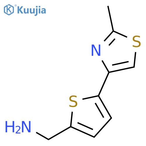 5-(2-methyl-1,3-thiazol-4-yl)thiophen-2-ylmethanamine structure