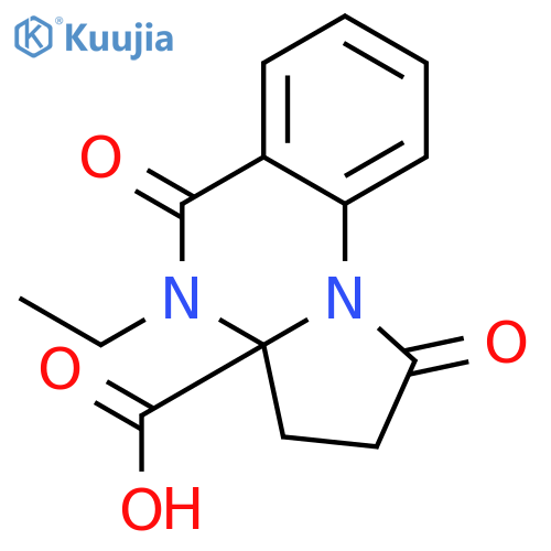 4-ethyl-1,5-dioxo-2,3-dihydropyrrolo[1,2-a]quinazoline-3a-carboxylic acid structure