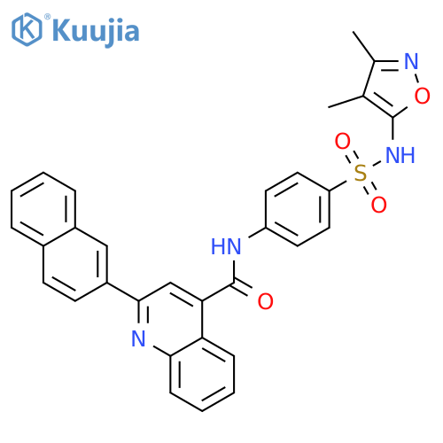 4-Quinolinecarboxamide,N-[4-[[(3,4-dimethyl-5-isoxazolyl)amino]sulfonyl]phenyl]-2-(2-naphthalenyl)- structure