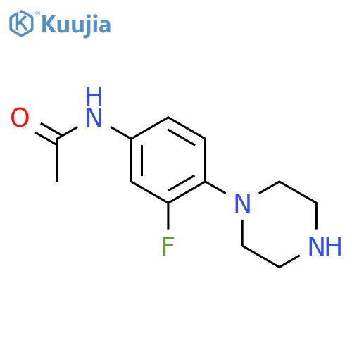 N-[3-fluoro-4-(1-piperazinyl)phenyl]-Acetamide structure
