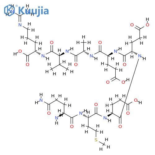Glutaminyl-Methionyl-Glutamyl-Glutamyl-Glutamyl-Alanyl-Valyl-Arginine Trifluoroacetate structure