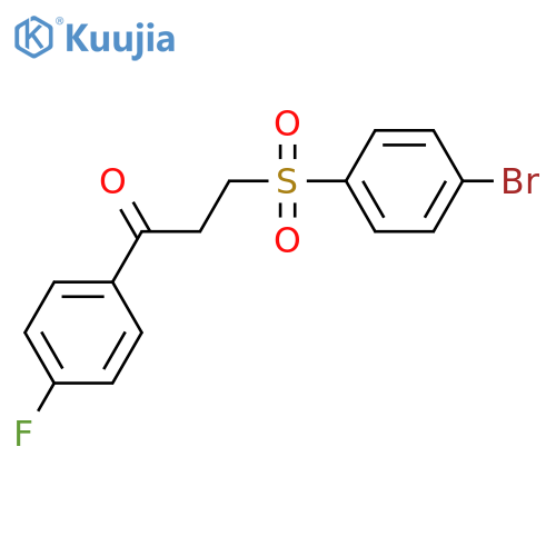 3-[(4-BROMOPHENYL)SULFONYL]-1-(4-FLUOROPHENYL)-1-PROPANONE structure