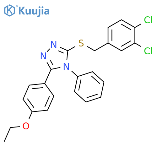 3-{[(3,4-dichlorophenyl)methyl]sulfanyl}-5-(4-ethoxyphenyl)-4-phenyl-4H-1,2,4-triazole structure