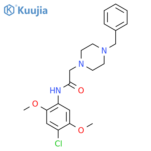 2-(4-Benzylpiperazin-1-yl)-N-(4-chloro-2,5-dimethoxyphenyl)acetamide structure